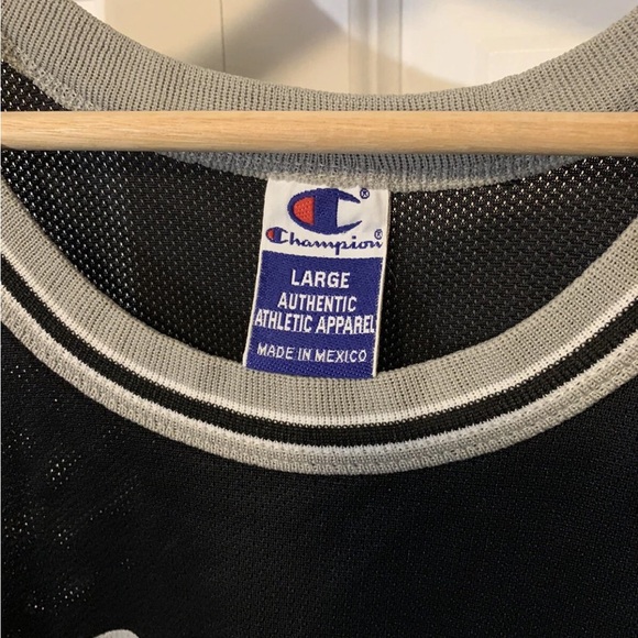 Vintage David Robinson Champion Spurs Black and Gray Jersey 50‎ Sz L - Picture 5 of 8